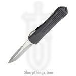 Heretic Knives - H029-2A - Manticore E - OTF Auto - Magnacut Stonewash Recurve - 6061-T6 Aluminum - Black