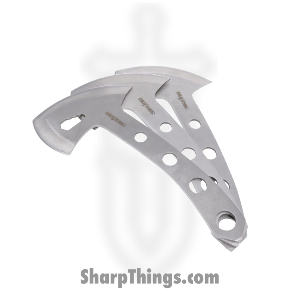 d84f61d4-3e50-4387-96f6-25d1c4abc873_CSTH50AX3PK_1.jpg Cold Steel - CSTH50AX3PK - 3 Piece Throwing Axe Set - Fixed Blade Knife - 420 Stainless - Stainless - Silver - Image 1