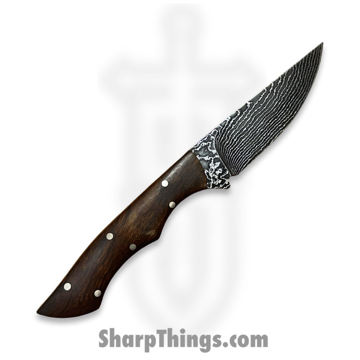 d97dc1d8-353b-4c71-91c3-3a5d9f168a19_CB-Trail-DP-IW_1.jpg Cave Blades - CB-Trail-DP-IW - Trail Blazer - Fixed Blade Knife - Damascus Drop Point - Ironwood - Brown - Image 1