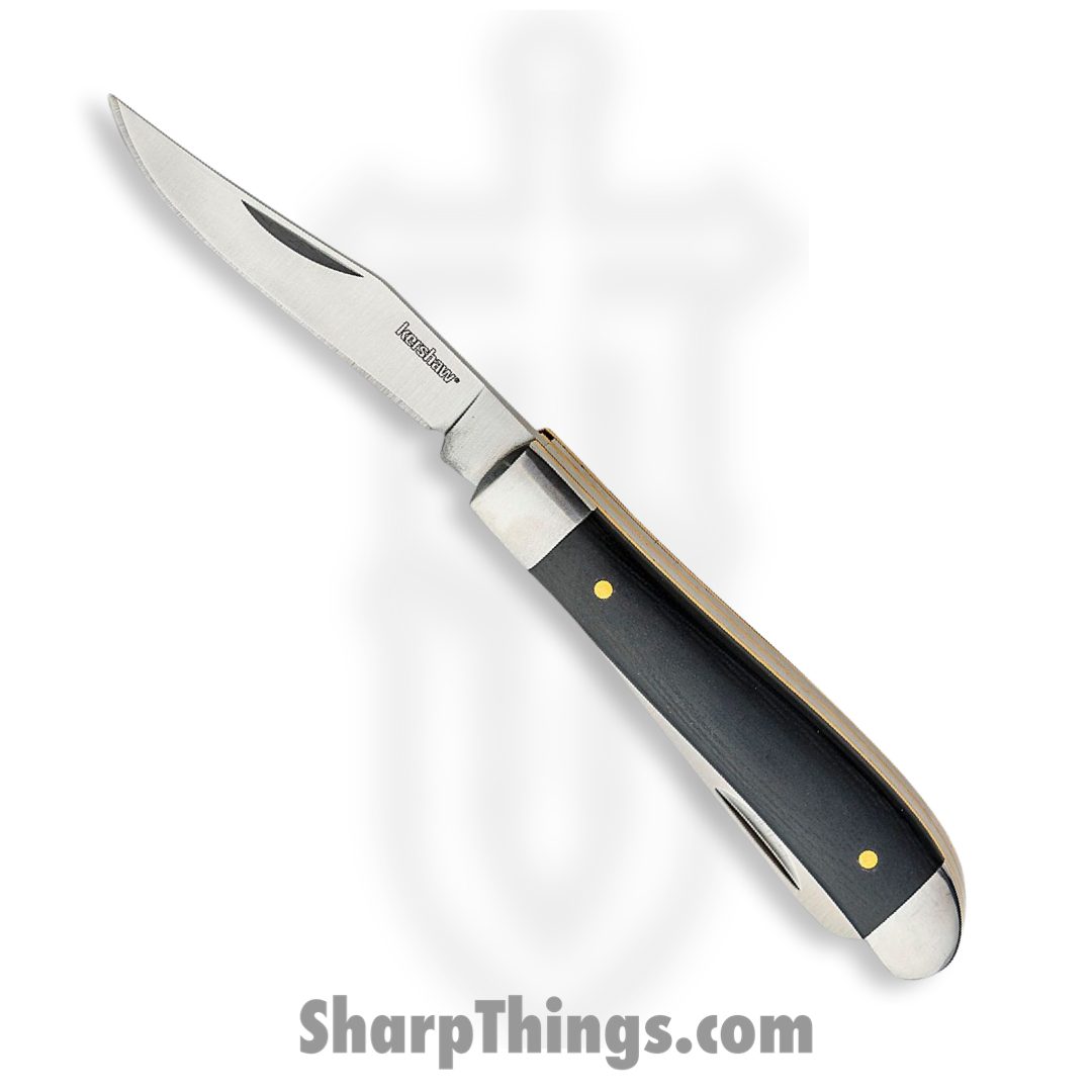 d99a92fe-af08-439d-8919-1eacbc17bb17_4381_1.jpg Kershaw - 4381 - Gadsden - Folding Knife - 7Cr17MoV Satin Clip Point Spey - G10 - Black - Image 1
