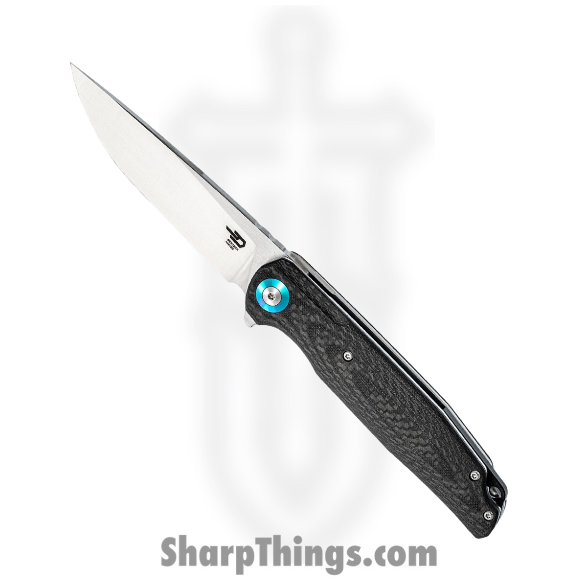 d9fbe729-24fd-455a-b0c4-ee7ddb43b8ba_BTKG19A_1.jpg Bestech Knives - BTKG19A - Ascot - Folding Knife - D2 Satin Drop Point - G10 Carbon Fiber - Black - Image 1