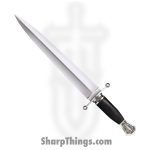 Cold Steel - CS88GTP - Arkansas Toothpick - Fixed Blade Knife - 1055 HC Satin Dagger - Malaysian Sal Wood - Black