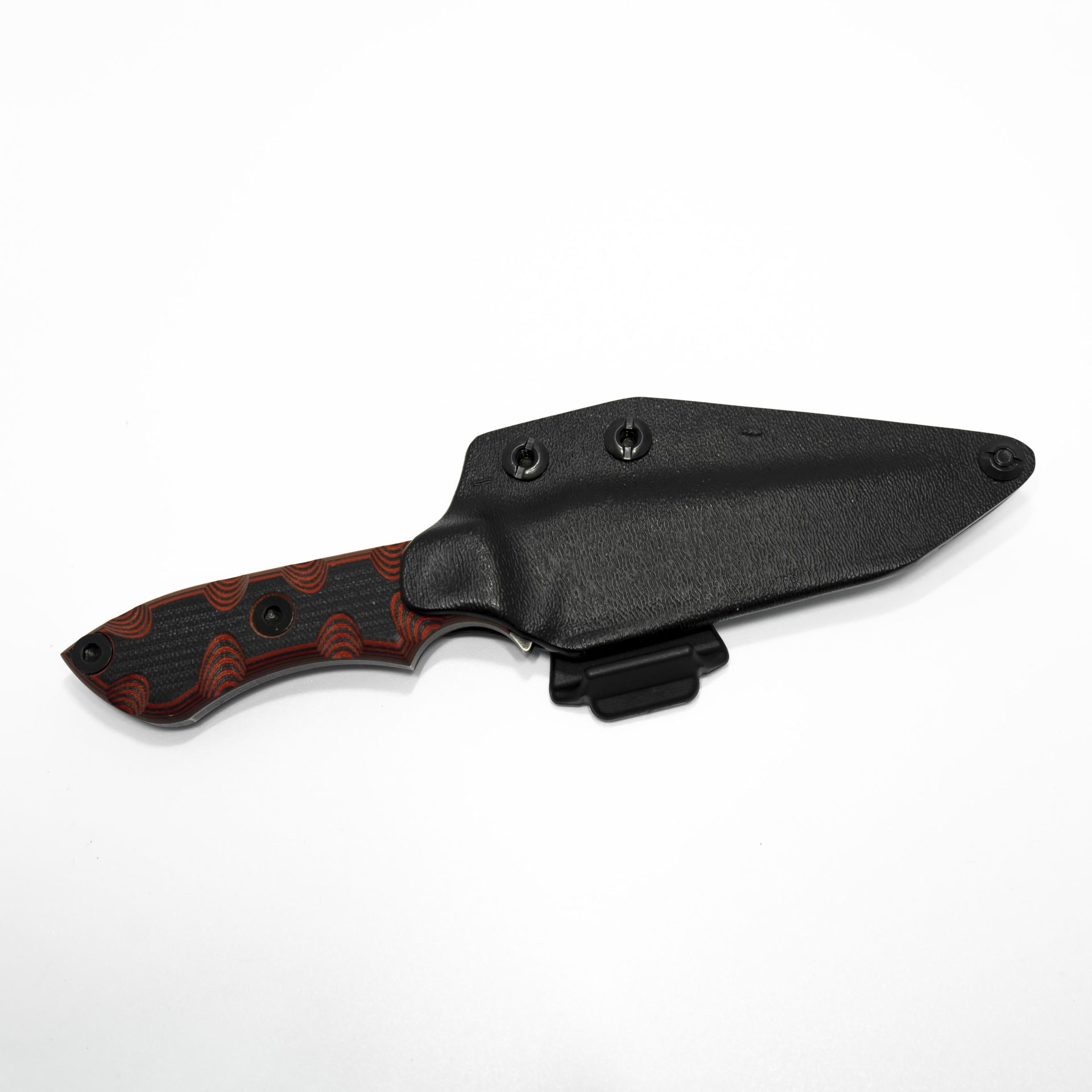 da1e130e-b7d0-4035-9321-95e9600edd67_StrikerBRMSTGG_1.jpg T.Kell Knives - StrikerBRMSTGG - Striker - Fixed Blade Knife - 1095 Nickle Boron Coated Clip Point - G10 - Brimstone Premium Grenade Grip - Image 1