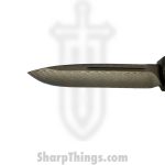 Microtech - 121-16CFS - Ultratech Signature Series - OTF Auto - Damascus Damascus Drop Point - Aluminum/CF - Black