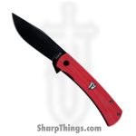 Finch Knife Co. - HO004001 - HALO - Folding Knife - 14C28N Coated Clip Point - G10 - Red