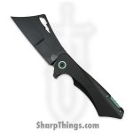 Something Obscene Co. - Nem4-Gph-Trq - Nemley V4 - CPM 20CV Coated Cleaver - Titanium - Graphite Turquoise