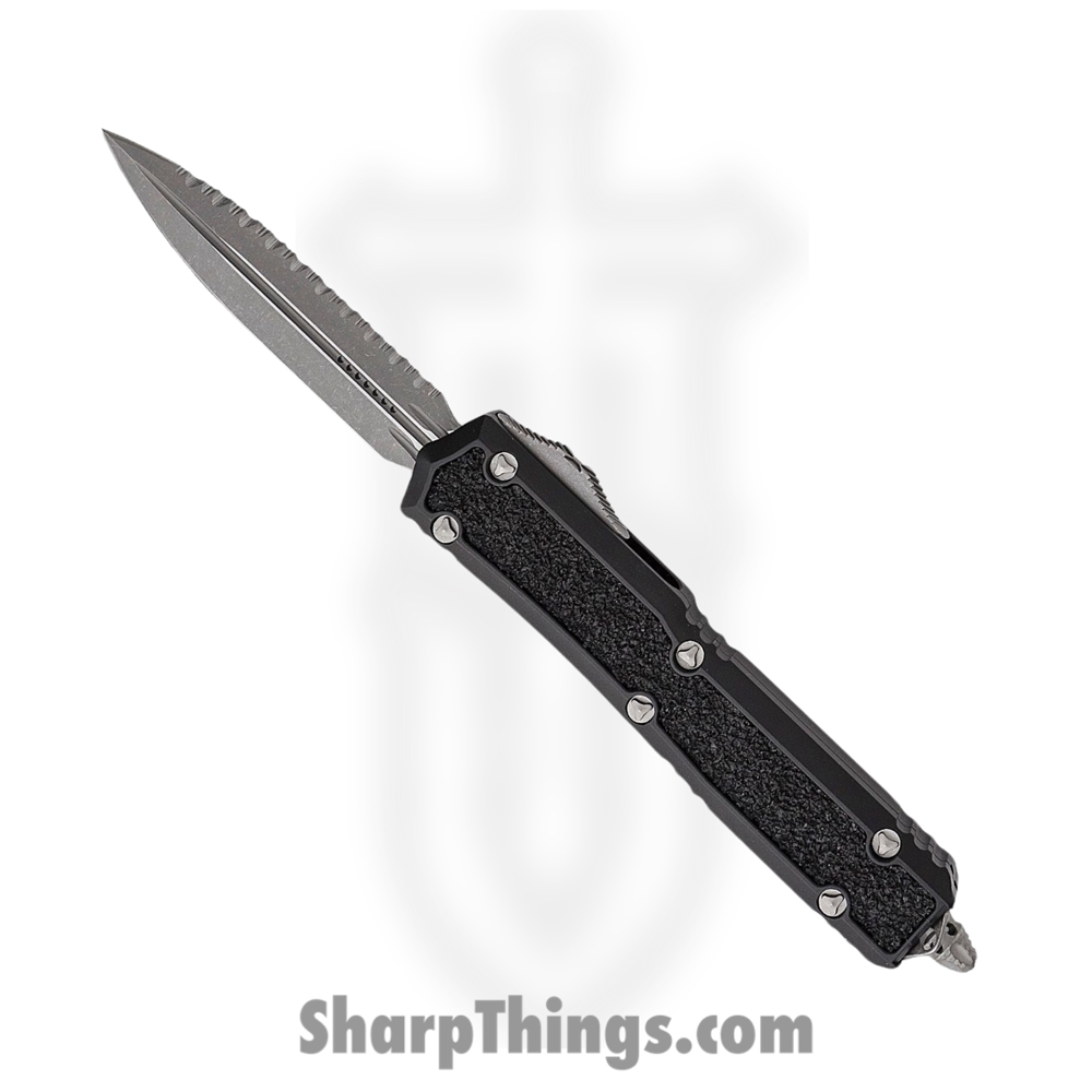 dbda01f8-b223-4e1a-9f58-8c85e67c004e_206-12APS_1.jpg Microtech - 206-12APS - Makora SS - OTF Auto - Apocalyptic Dagger - Aluminum with Traction Inlays - Black - Image 1