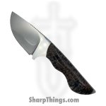 Cave Blades - CBSamSAPR - Samaritan - Fixed Blade Knife - 154cm Satin Drop Point - Pinecone Resin - Brown White