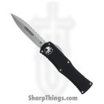 Microtech - 702-12 - Hera - OTF Auto - Elmax, M390, 204P Stonewash Dagger - 6061-T6 Aluminum - Black