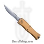 Microtech - 1705M-4TA - Mini Hera II - OTF Auto - M390MK Satin Recurve - Aluminum - Tan