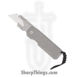 BIGiDESIGN - BIG003 - Ti Utility Knife - Folding Knife - Stainless Steel Replaceable Razor Blade - 6AI4V Titanium - Gray