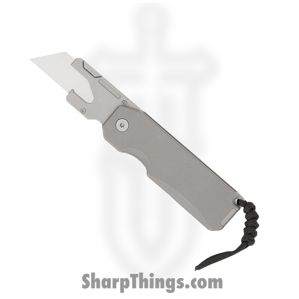 ddf24e33-d212-467a-a8d3-e3722a647337_BIG003_1.jpg BIGiDESIGN - BIG003 - Ti Utility Knife - Folding Knife - Stainless Steel Replaceable Razor Blade - 6AI4V Titanium - Gray - Image 1