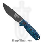 ESEE - ES4PB008 - Model 4 3D - Fixed Blade Knife - 1095HC Coated Drop Point - G10 - Black Blue
