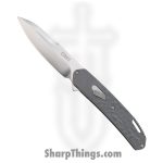 CRKT - K540GXP - Bona Fide - Folding Knife - D2 Satin Drop Point - Aluminum - Gray