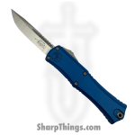 Microtech - 1703M-4BL 30 - Hera II Mini 30th Anniversary - OTF Auto - M390MK Satin Drop Point - 6061-T6 Aluminum - Blue