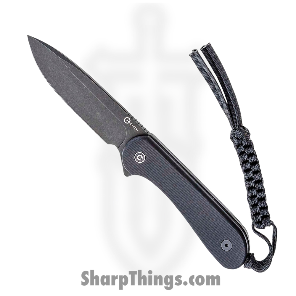 ded77433-77ba-4c47-b939-a10f2ddef10b_CIVC2105A_1.jpg Civivi - CIVC2105A - Elementum - Fixed Blade Knife - D2 Stonewash Drop Point - G10 - Black - Image 1