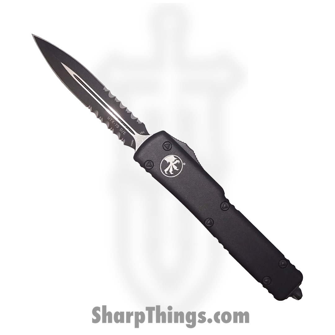 deda68b5-d629-462d-993d-f757836965bc_147-2T_1.jpg Microtech - 147-2T - UTX-70 - OTF Auto - 147-2T UTX-70 OTF Auto - 6061-T6 Aluminum - Black - Image 1