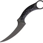Bastinelli Creations - BAS206Z - Mako - Fixed Blade Knife - N690 Coated Full Tang - Sculpted Skull - Black Bronze
