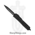 Microtech - 206-1TS - Makora I 2021 D/E Tactical - OTF Auto - Black Dagger - Aluminum with Black Traction Inserts - Black