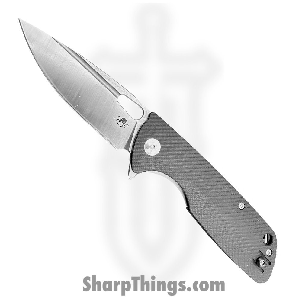 df618851-7a9a-4e3b-bf31-a54bd70f3202_HWZ-B4_1.jpg Hwzbben Knives - HWZ-B4 - Grani - Folding Knife - D2 Two Tone Drop Point - G10 - Black Silver - Image 1
