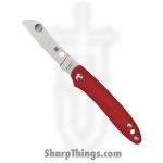 Spyderco - SC189PRD - Roadie - Folding Knife - N690 Satin Sheepsfoot - FRN - Red