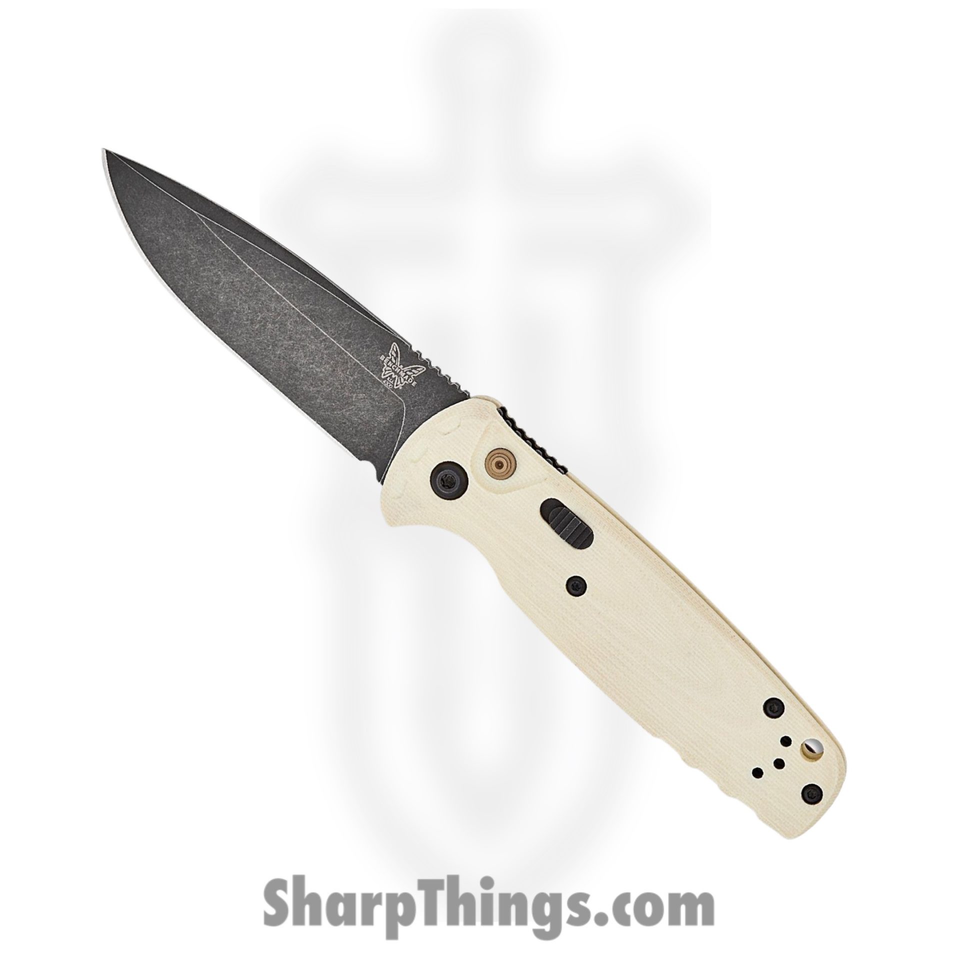 dfd21831-20e7-4365-847d-a35e6e47cbbe_4300BK-03_1.jpeg Benchmade - 4300BK-03 - Composite Lite (CLA) - Automatic Knife - CPM Magnacut DLC Drop Point - G10 - Ivory - Image 1
