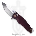 Medford Knife - MK039STQ-41AR-T1C1-Q4 - Smooth Criminal Button Lock Folder - Tumbled S35VN - Red