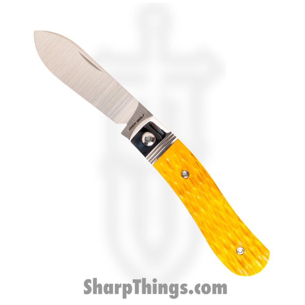 e031a052-cd78-4794-b2f9-b87edaa5c78e_K9-SS-01-JB-YEL_1.jpg Jack Wolf Knives - K9-SS-01-JB-YEL - K9 Jack Steel Series - Folding Knife - 154CM Satin Dogleg - Jigged Bone - Yellow - Image 1