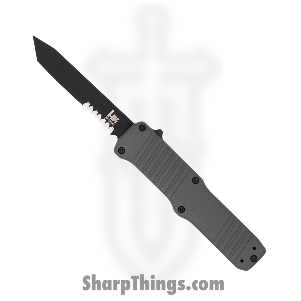 e0571548-3122-40cd-84c0-d62db7d9d247_HG54002_1.jpg Hogue Knives - HG54002 - HK Hadron - OTF Auto - 154CM Coated Tanto - 6061-T6 Aluminum - Grey - Image 1