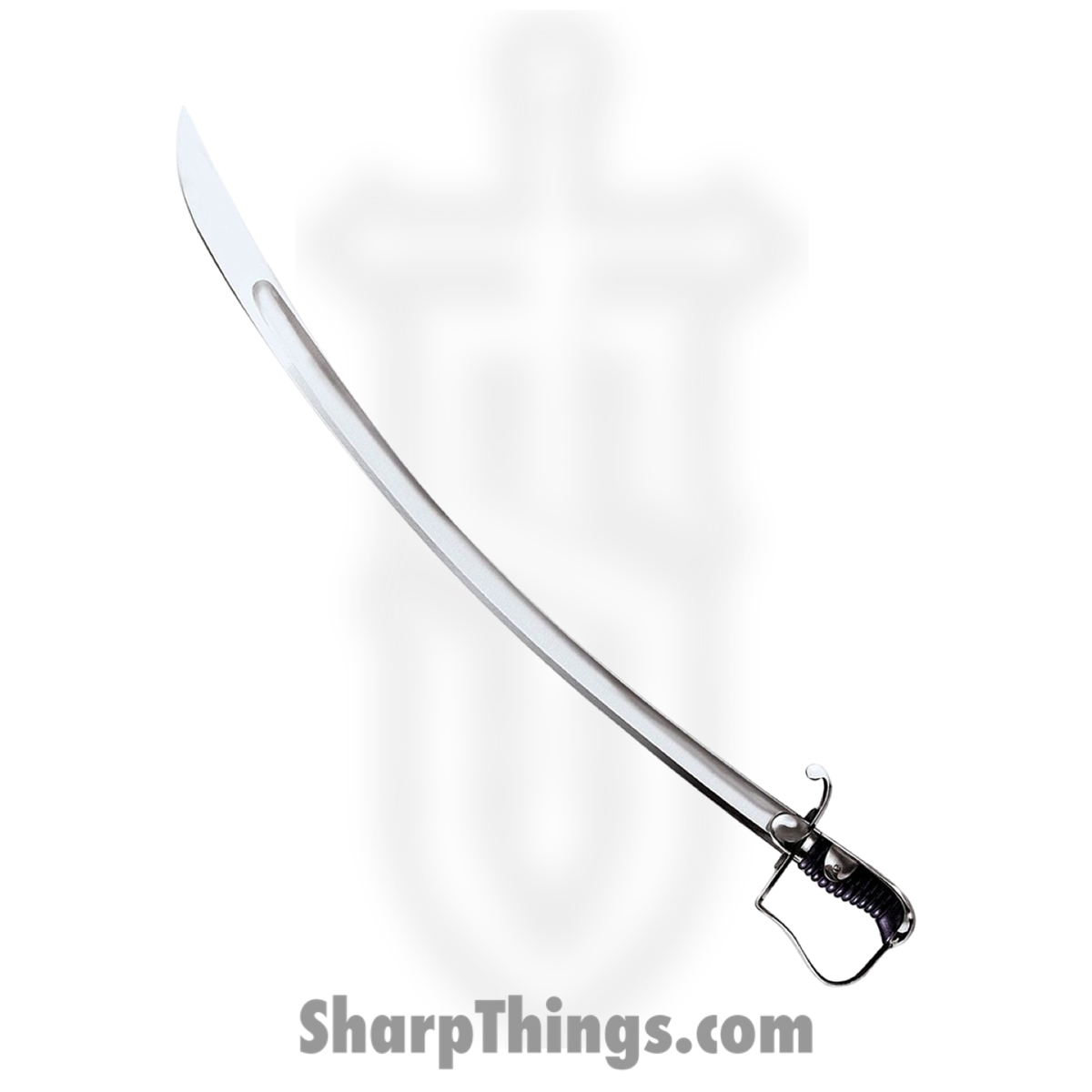 e13e6588-d9d2-467b-a065-82c783e2567f_CS88S_1.jpg Cold Steel - CS88S - 1796 Light Cavalry Sword - Fixed Blade Knife - 1055 HC Satin - Leather Wrapped - Black - Image 1