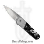 Finch Knife Co. - FKCB501 - Atlantic River Cherry Bomb - Folding Knife - 154CM Satin Spear Point - Resin - Smoke Black