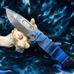 Medford Knife - MK204STQ-37A2-TFCF-PF - USMC Fighter Flipper - S35VN - Flamed Blue