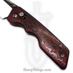 Attention 2 Detail Mercantile - A2DBLmLavaFC - Bar Lock Medium - Folding Knife - S30V Two Tone Drop Point - Lava Flow Fat Carbon - Black Red