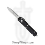 Microtech - 121-10 - Ultratech - OTF Auto - Stonewash Drop Point - 6061-T6 Aluminum - Black
