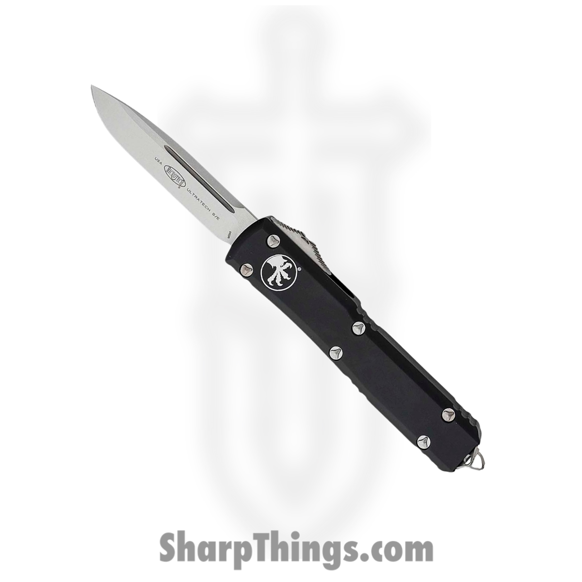 e2165eef-4c35-4b7c-8cc4-4454c9dae74b_121-10_1.jpg Microtech - 121-10 - Ultratech - OTF Auto - Stonewash Drop Point - 6061-T6 Aluminum - Black - Image 1