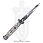 Steel River Knives - SBBOL9MP - Arrivato 9in Stiletto - Bolster Release Auto - 440 Bayonet - MOP