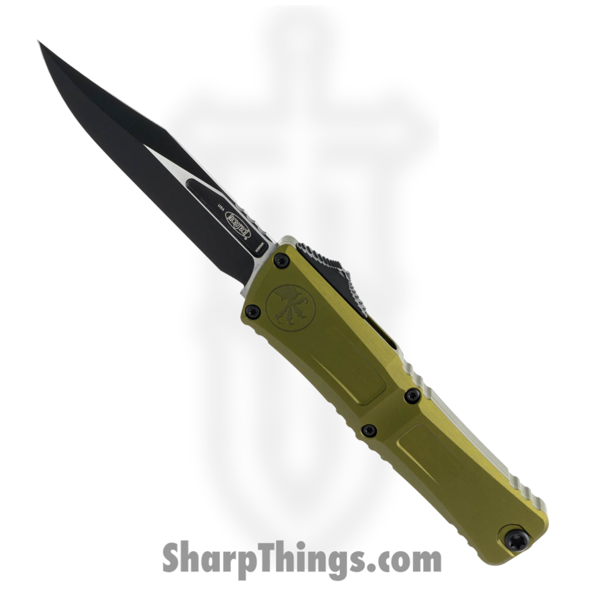 e246becb-b59f-4b22-a199-de20b13d4ec9_1146-1OD_1.jpg Microtech - 1146-1OD - Combat Troodon Gen III - OTF Auto - M390MK Coated Bowie - Aluminum - OD Green - Image 1