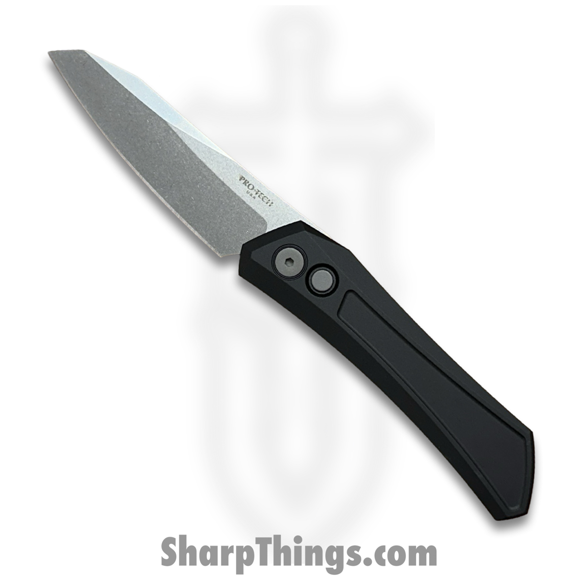 e2807726-f583-4e87-b618-ed324c396ed5_DS101_1.jpg ProTech - DS101 - Oligarch - Automatic Knife - CPM MagnaCut Stonewash Spear Point - 6061-T6 Aluminum - Black - Image 1