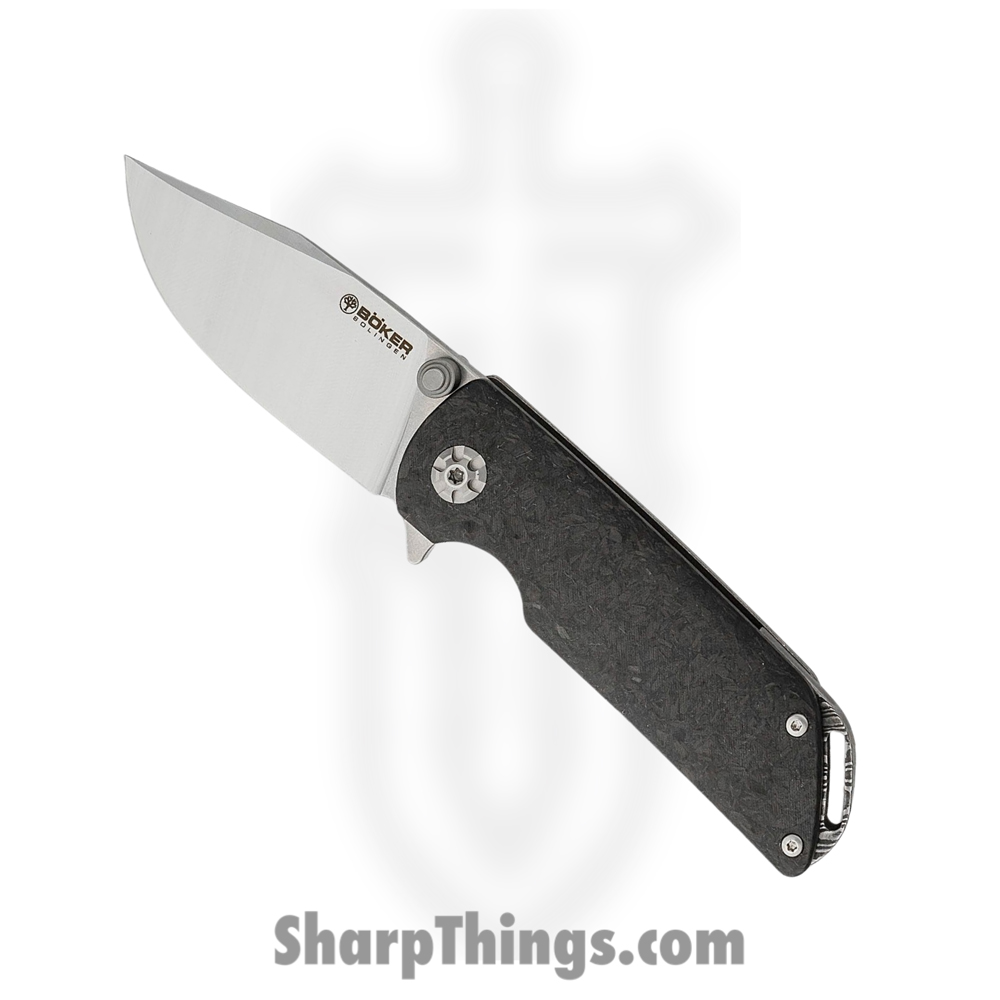 e28b56b5-da96-489f-87a5-27ea641300d4_BO110665_1.jpg Boker - BO110665 - Sherman - Folding Knife - CPM-Magnacut Satin Clip Point - Carbon Fiber and Stonewashed Titanium - Black - Image 1