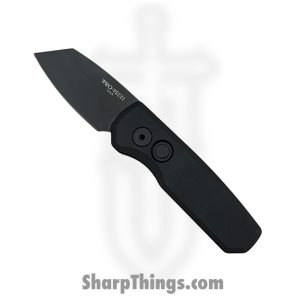 ProTech - R5403 - Runt 5 - Automatic Knife - Magnacut Coated Reverse Tanto - Aluminum - Black