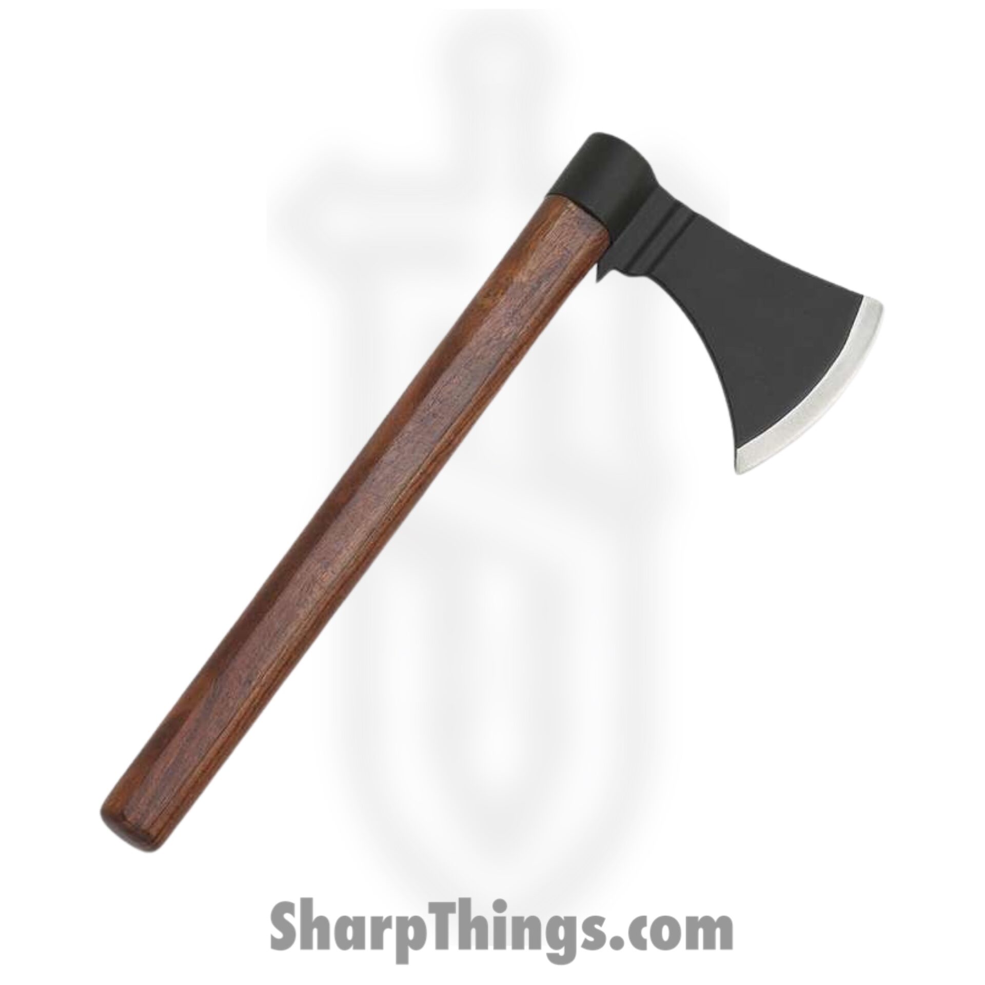 e474ba72-4b0f-4719-aac2-242f39d1eedc_TA-11_1.jpeg TA-11 - Hatchet Axe - Fixed Blade Knife - Stainless Steel Black - Hardwood - Brown - Image 1