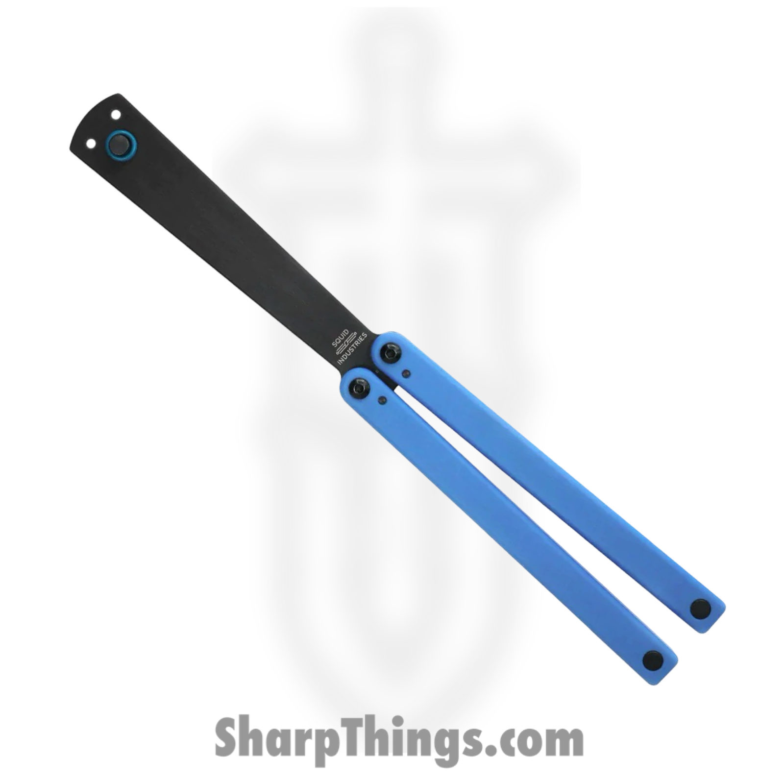 e493016e-4404-40a6-a7e3-a84490916283_Squiddy-U_1.png Squid Industries - Squiddy-U - Squiddy-U - Balisong - Balisong Trainer - Acetal - Blue - Image 1