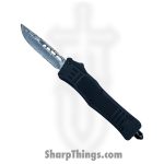Steel River Knives - SB616DPDBK - Midway II OTF Auto - 440 Damascus Drop Point - Black