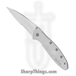 Kershaw - 1660ST - Leek - Assisted Open Knife - 14C28N Blasted Wharncliffe - 410 Stainless - Grey
