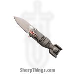 Tac Force - TF1039POP-GY - WWII Shark Bomb Shaped - Assisted Open Knife - 3Cr13 Black Stonewash - Aluminum - Gray