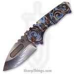 Medford Knife - MK012MTD-03A2-T1CF-BN - Praetorian "T" Drop Point Folder - Magnacut Tumbled - "Starry Night Blue"
