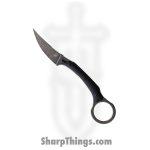 Bastinelli Creations - BAS248 - Dopamine - Fixed Blade Knife - M390 Black Stonewash Trailing Point - Black