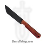 JRs Knives - JRsTntXLOrg - Tanto XL - Fixed Blade Knife - 1095 HC Coated Tanto - G10 Honeycomb - Citrus Orange