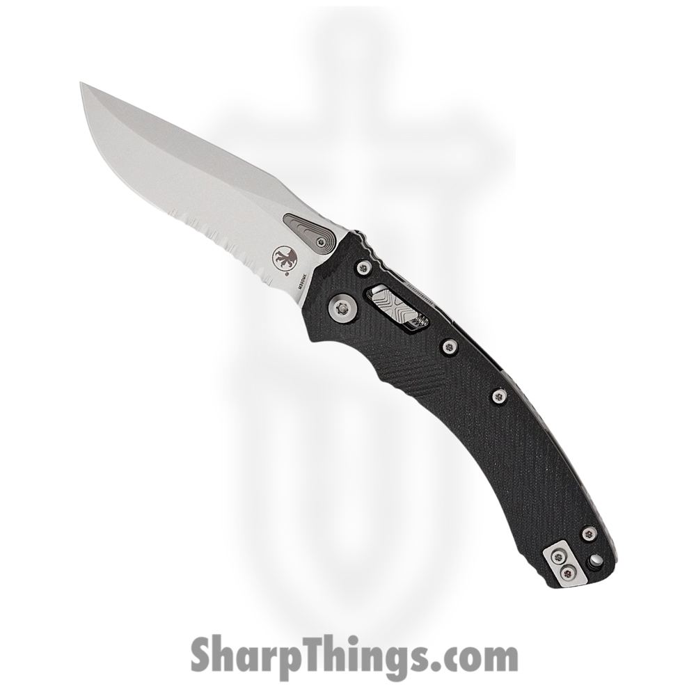 e6b59725-30fe-4e6f-9e1a-19670a512a36_137RL-11FLGTBK_1.jpg Microtech - 137RL-11FLGTBK - Amphibian RAM-LOK - Folding Knife - M390MK Stonewash Clip Point - Fluted G10 - Black - Image 1