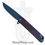Medford Knife and Tool - 091924O - M-48 - Folding Knife - S45VN Coated Drop Point - Titanium - Red